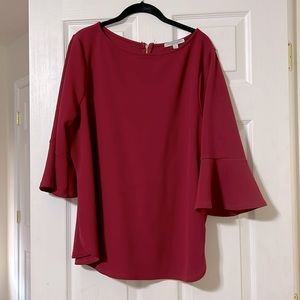 NORDSTROM Green envelope Bell-Sleeved Top